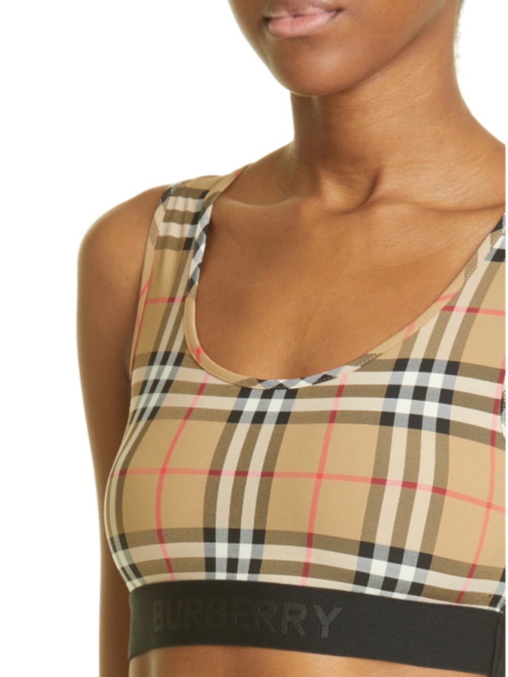 Burberry Dalby Check Sports Bra